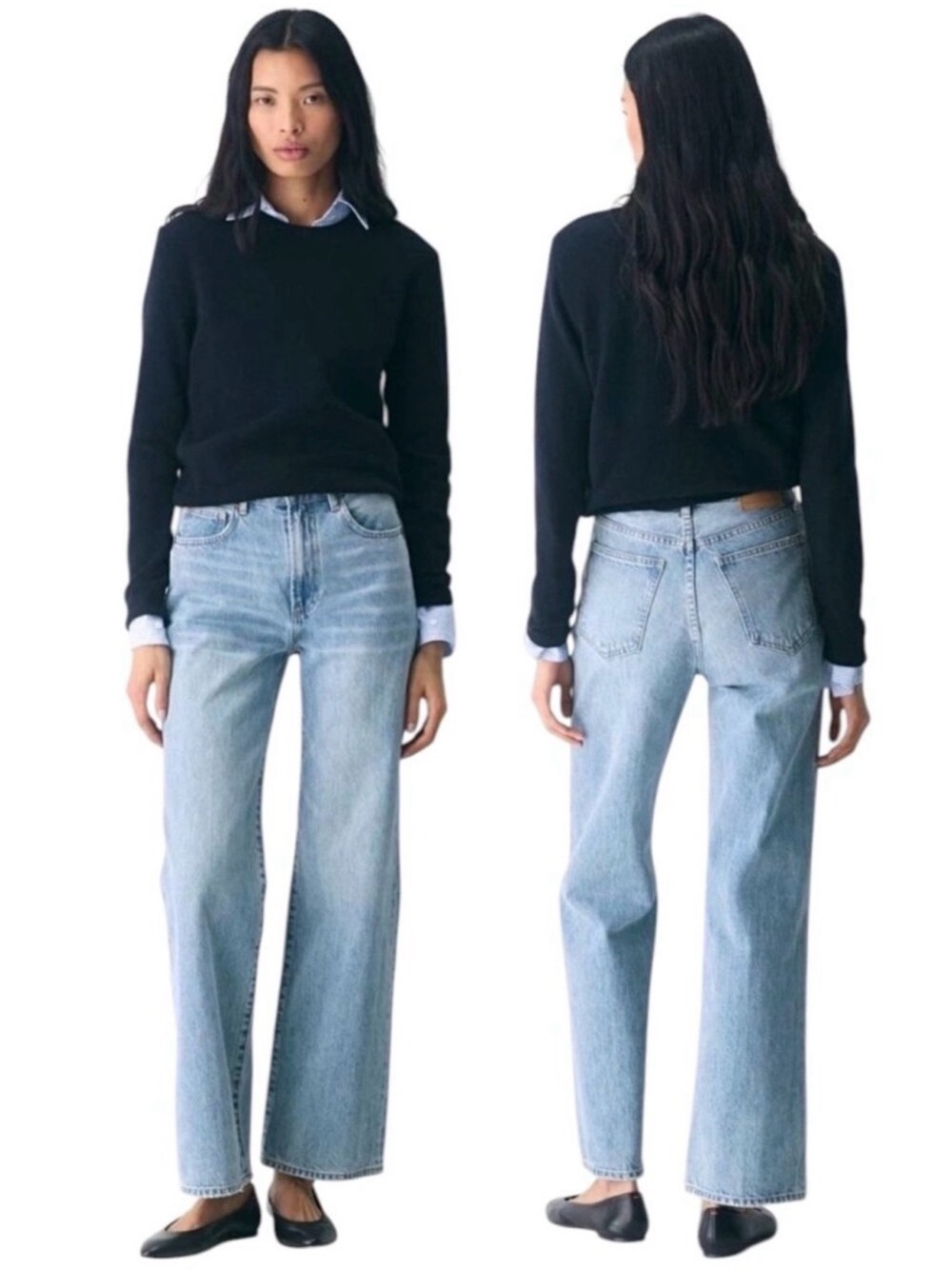 Aritzia Denim Forum The Farrah Hi-Rise Wide Leg Light Blue Size 26